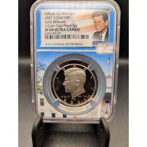 2021-S Kennedy Half PF69 Ultra Cameo NGC Early Releases Portrait Label
